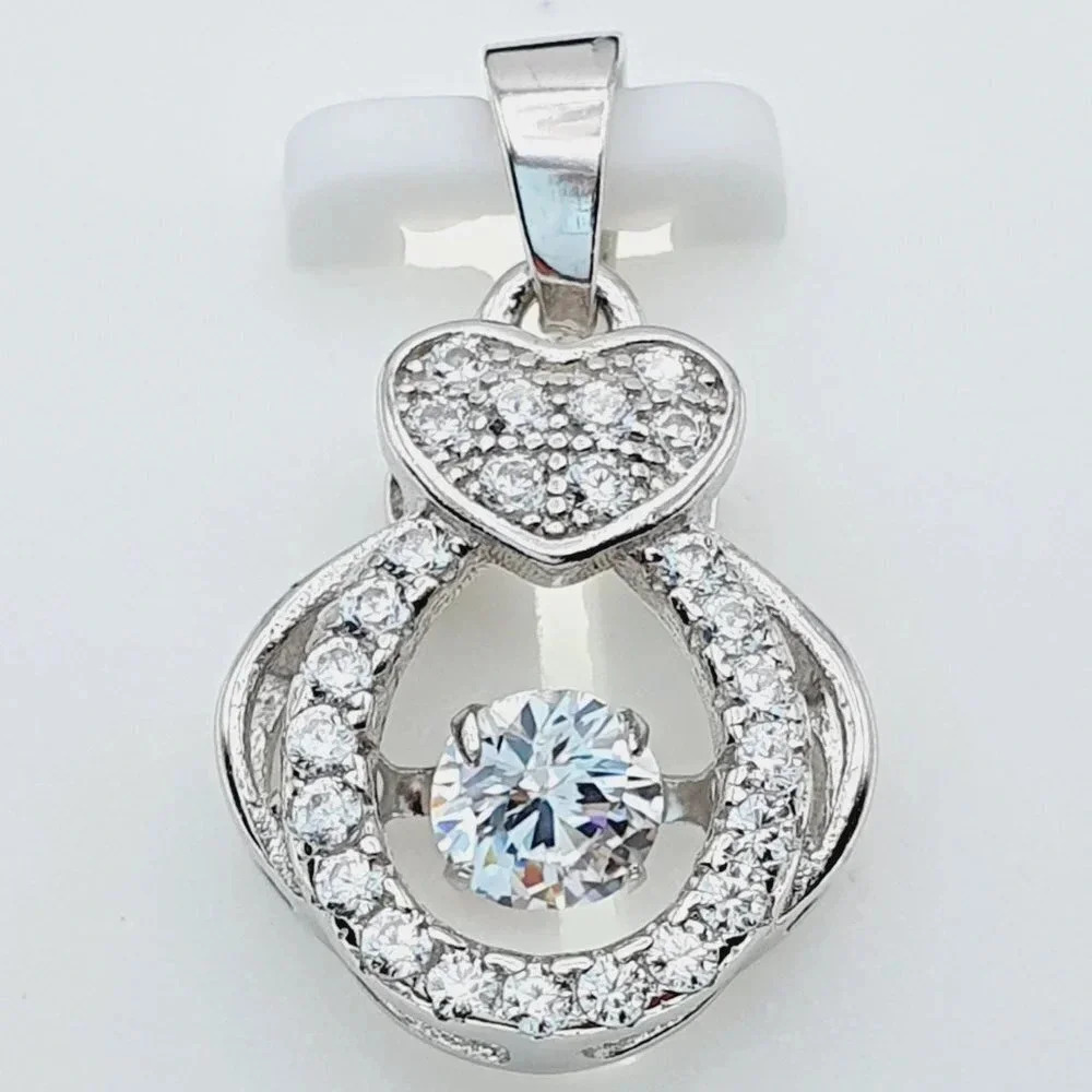 "#925 Sterling Silver Cubic Zircon Pendant for Women/Girls, US925P1117